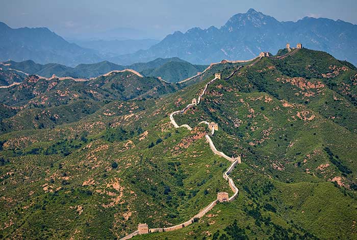 Great Wall of China in the Mountains